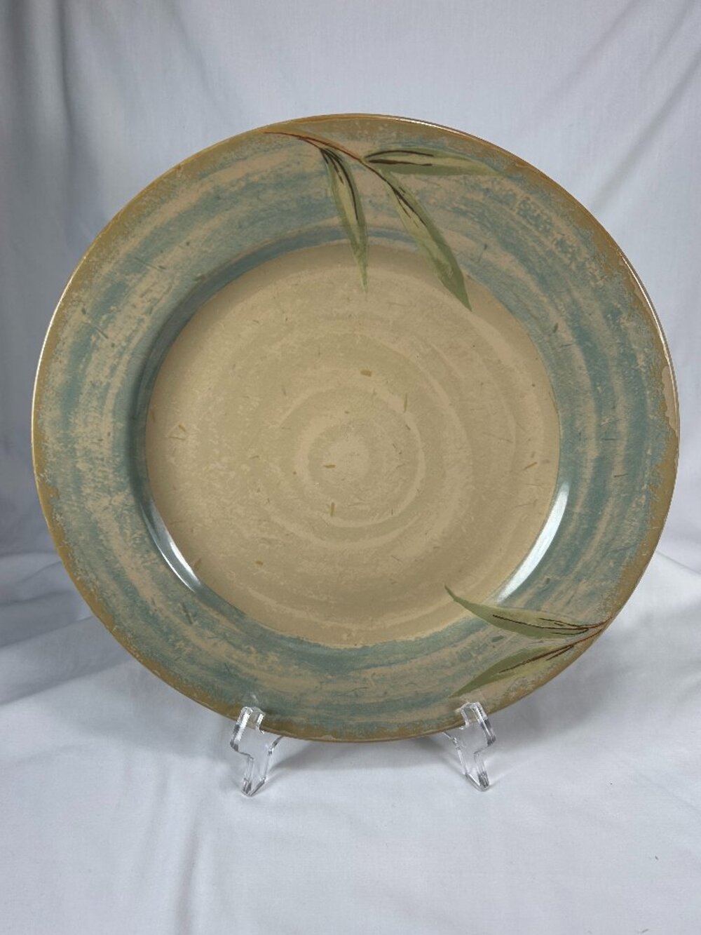 222 Fifth Bamboo genuine stoneware serving platter